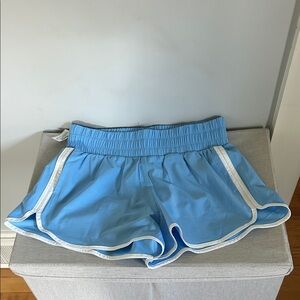 90 Degree By Reflex Sky Blue Athletic Shorts with White Accents